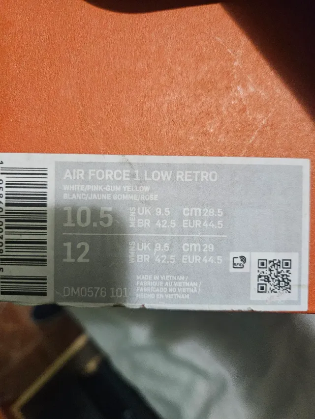 Nike Air Force Low Retro Blanco/Rosa