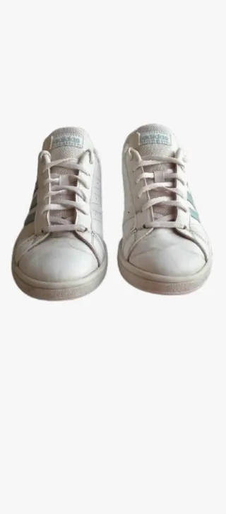 Adidas Talla 38 Blancas con Rayas Verdes