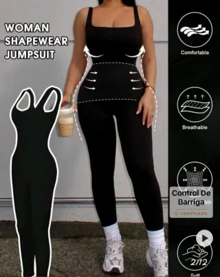 Mono Shapewear Mujer Negro Talla 46XL