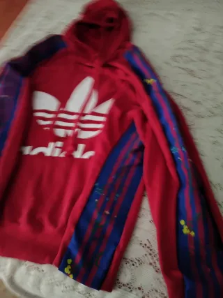 Sudadera Adidas Roja y Azul Talla M