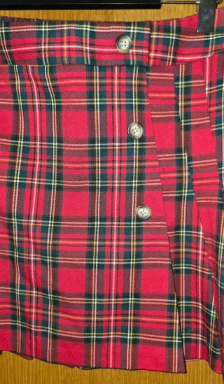 Falda Escocesa Tablas Mujer Talla M Fórmula Joven