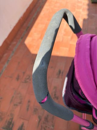 Carro gemelar para muñecas rosa