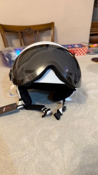 Casco de esquí TALLA S con visera incorporada