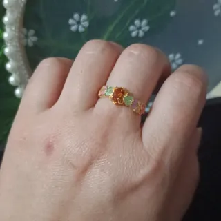 Anillo de citrino Plata chapada en oro 18k