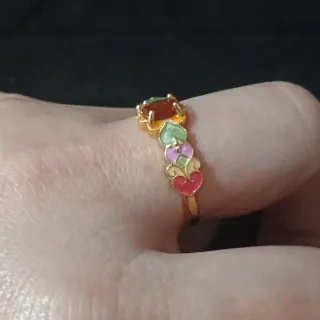 Anillo de citrino Plata chapada en oro 18k