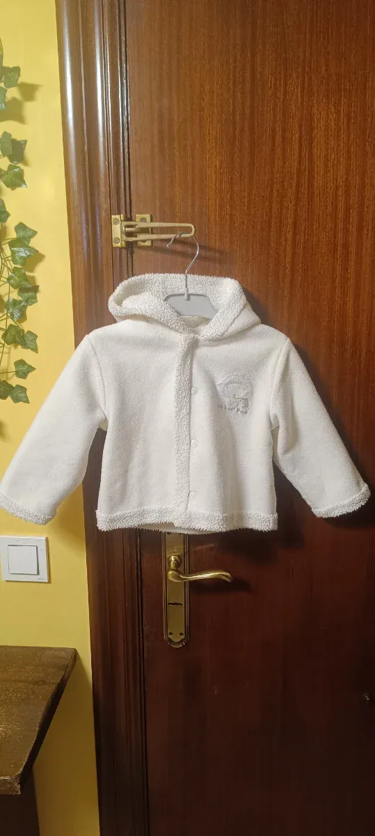 Abrigo anorak bebé blanco T 12-24 meses