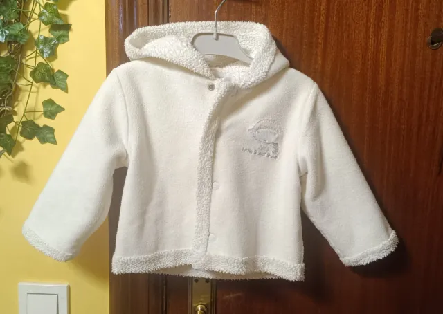 Abrigo anorak bebé blanco T 12-24 meses