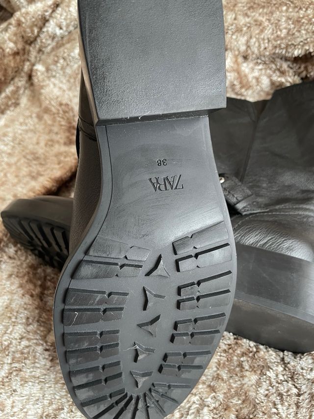 Botas de piel Zara Talla 38 nuevas