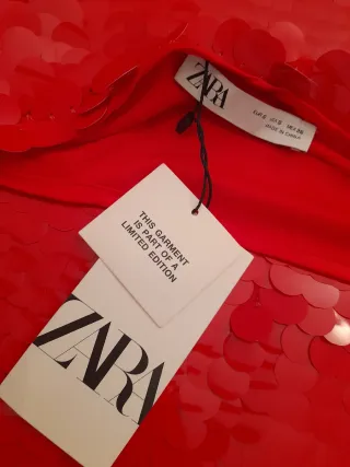 Falda Lentejuelas Roja