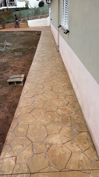 Pavimento impreso imitación piedra