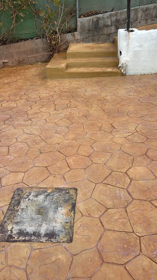 Pavimento impreso imitación piedra