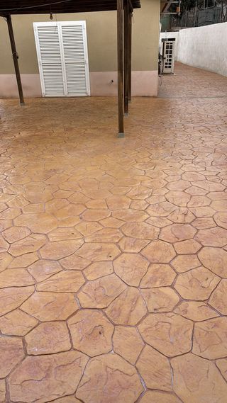 Pavimento impreso imitación piedra