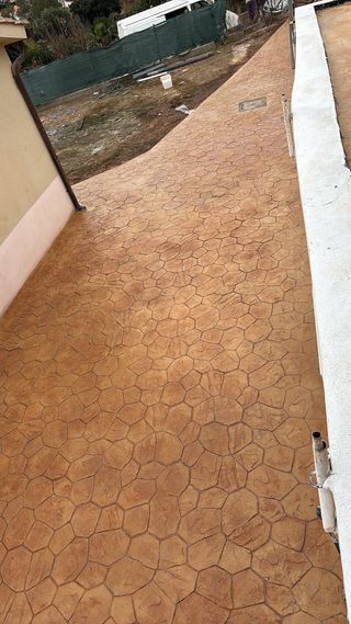 Pavimento impreso imitación piedra