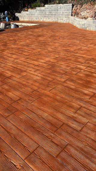 Pavimento impreso imitación piedra