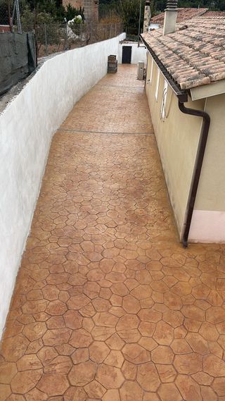 Pavimento impreso imitación piedra