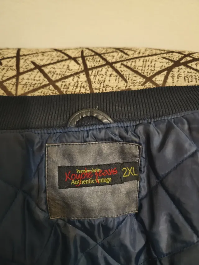 Chaqueta Cuero Auténtic Vintage Negra Hombre