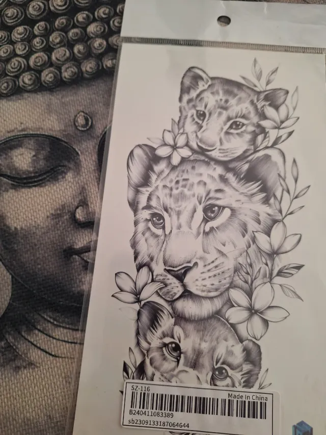 Tatuaje temporal familia leones