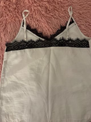 Tirantes de encaje verde y blanco