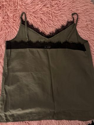 Tirantes de encaje verde y blanco