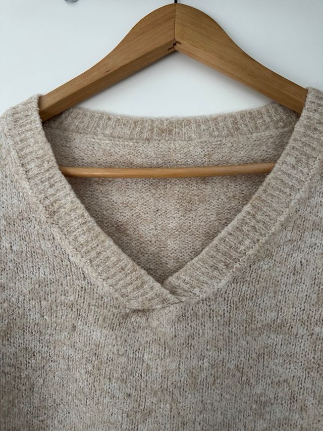 Jersey lana y mohair beige