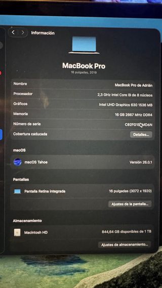 MacBook Pro 16 2019 Touch Bar