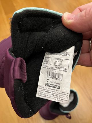 Botas nieve bebé Wedze Decathlon Talla 22/23