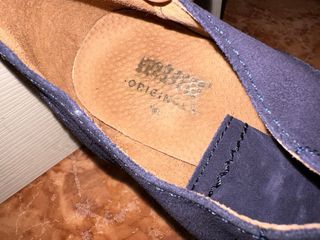 Botín azul con cordones y plataforma