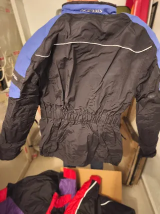 Chaqueta de moto Acerbis negra y azul