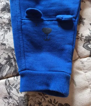 Pantalone bimbo blu 12/18 mesi orsetto