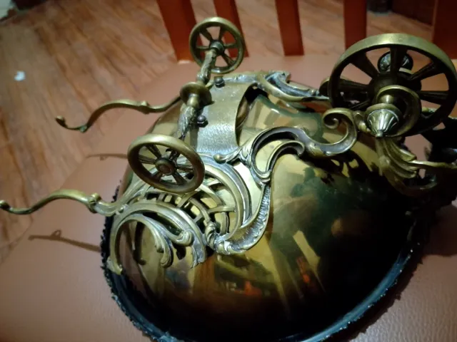 Carretilla cobre decorativa