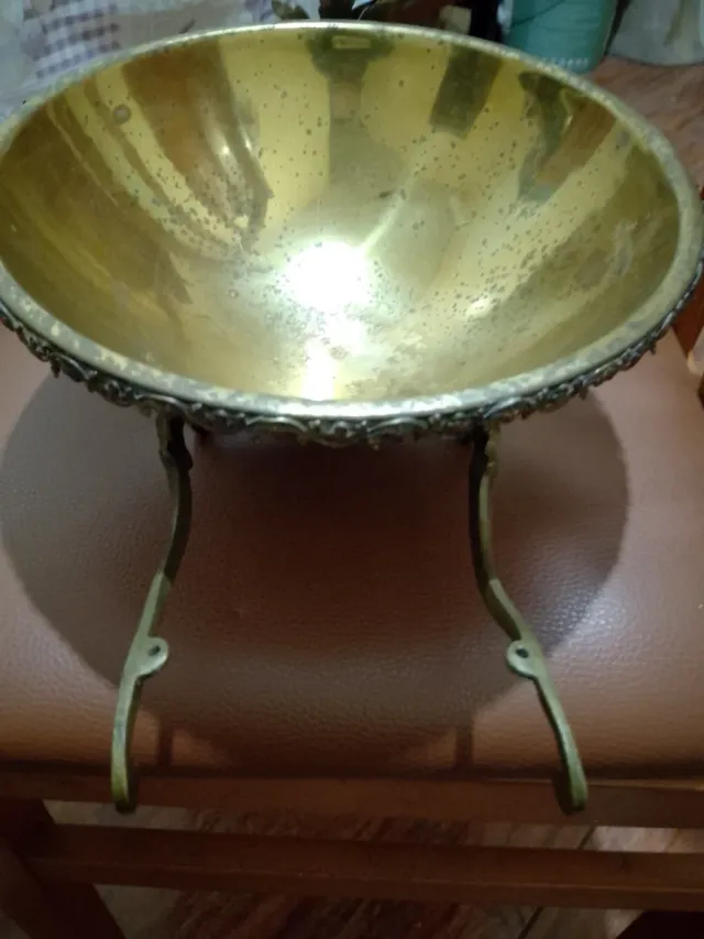 Carretilla cobre decorativa