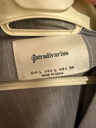 Americana gris de rayas