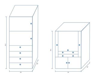 Vitrina y mueble de madera y cristal