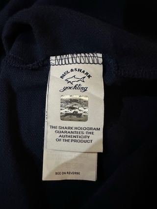 Polo Paul & Shark Manga Larga Bordado Azul Marino
