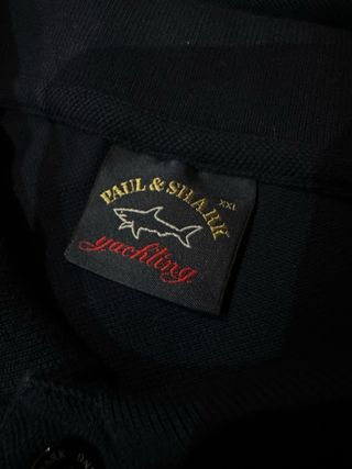 Polo Paul & Shark Manga Larga Bordado Azul Marino