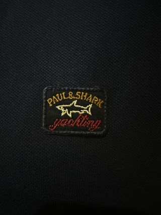 Polo Paul & Shark Manga Larga Bordado Azul Marino