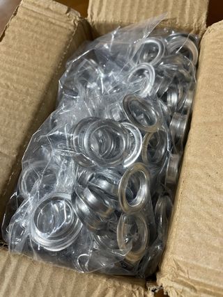 Set di occhielli in alluminio diam. int. 20mm e 18mm