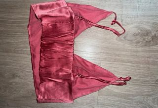 Top lencero rosa satinado Zara