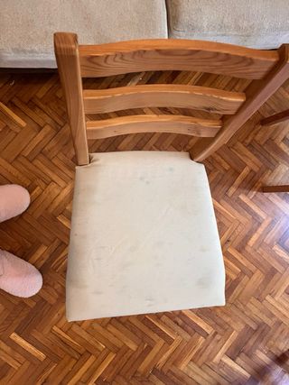 Sillas de madera y tela Ikea