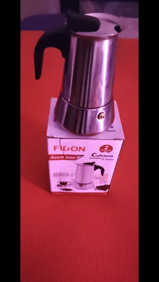 Cafetera 2 Tazas de acero inoxidable