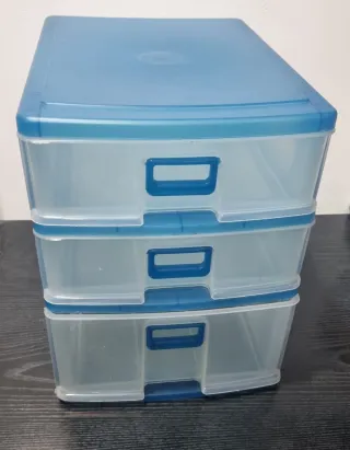 Cajonera Plástico 3 Cajones Azul