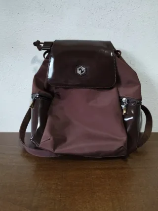 Zaino Lumberjack marrone con zip