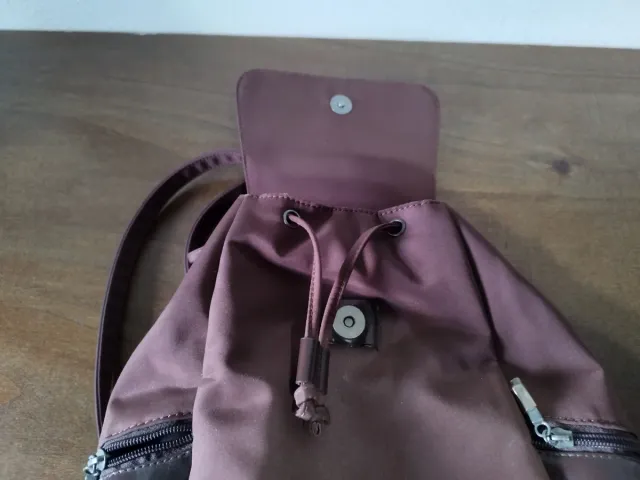 Zaino Lumberjack marrone con zip