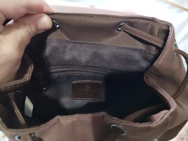 Zaino Lumberjack marrone con zip