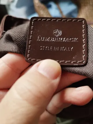 Zaino Lumberjack marrone con zip