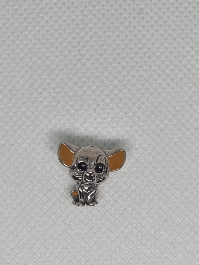 Charm Gatito Disney Naranja y Plata