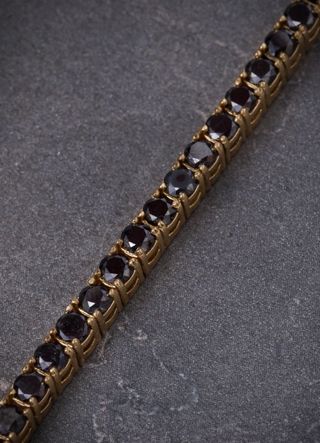 Pulsera Oro 18k y Diamantes Negros