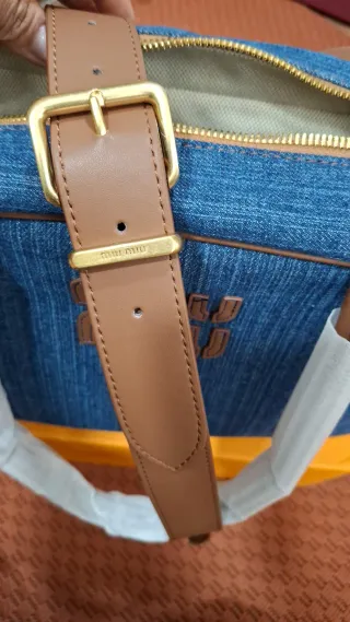 Borsa Miu Miu Tejano Blu