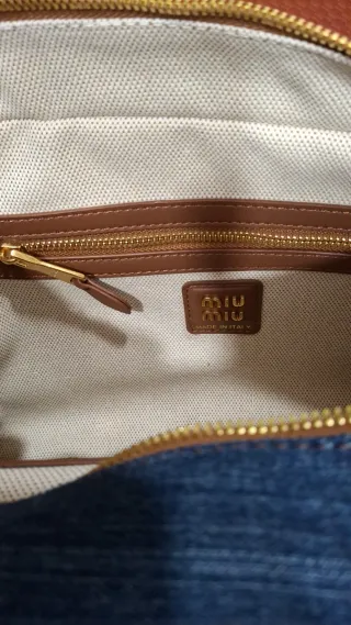 Borsa Miu Miu Tejano Blu