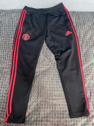 Pantalón Adidas Manchester United Negro Rojo